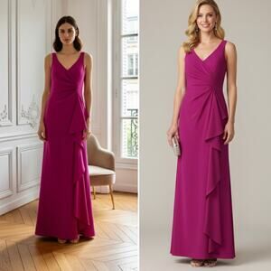 Armani Colezzioni Pink Maxi Evening Dress